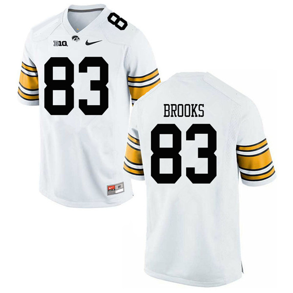 Men #83 Blair Brooks Iowa Hawkeyes College Football Jerseys Sale-White